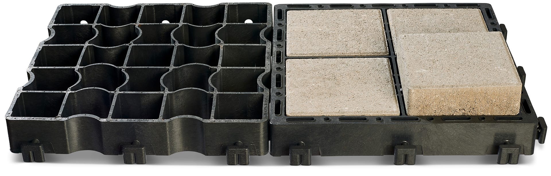 ECORASTER E50 und ECORASTER Bloxx nebeneinander kombiniert