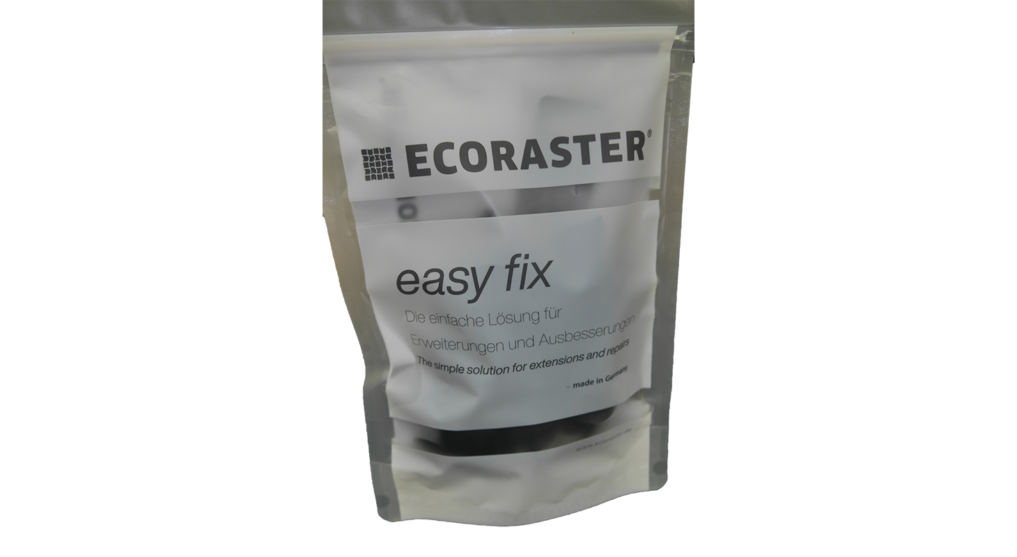 Freigestellte Darstellung einer ECORASTER easy Fix Packung